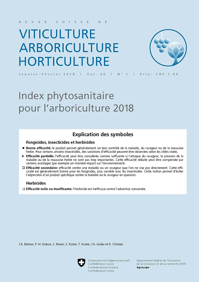Index phytosanitaire pour l’arboriculture 2018